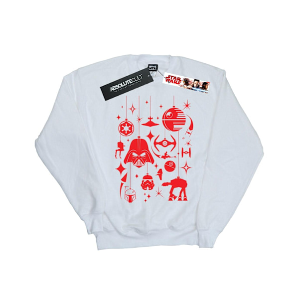 Star Wars Jul Dekorationer Sweatshirt för Pojkar 5-6 År Vit White 5-6 Years