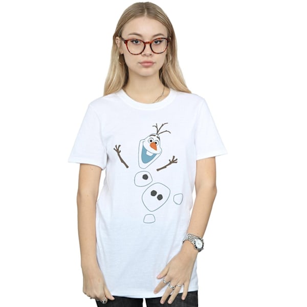 Disney Dam/Kvinnor Frozen Olaf Dekonstruerad Bomull Boyfriend White S
