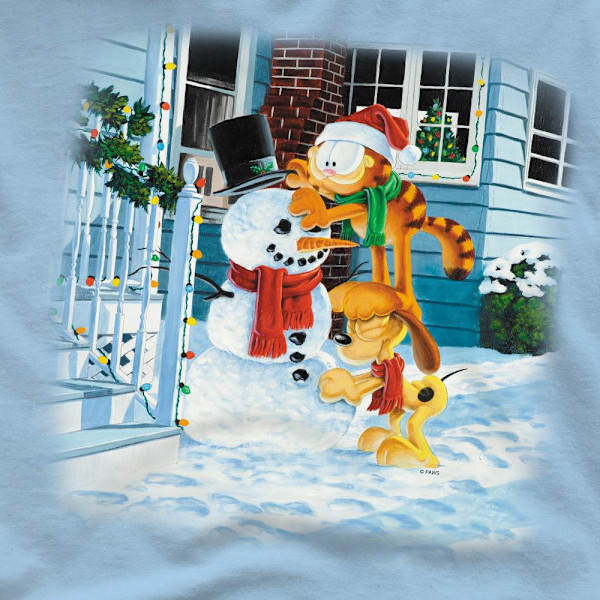 Garfield Herr Snow Fun T-Shirt S Ljusblå Light Blue S