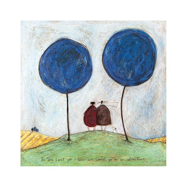 Sam Toft The Day I Met You Print 40cm x 40cm Multifärgad Multicoloured 40cm x 40cm