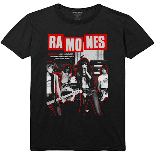 Ramones Unisex Vuxen Barcelona Bomull T-shirt S Svart Black S