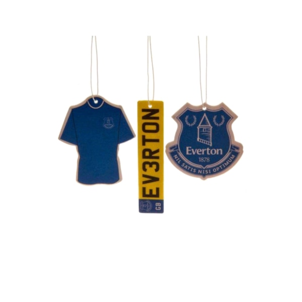 Everton FC Hängande Bilsluftfräschare (3-pack) One Size Blå/ Blue/Yellow/Black One Size