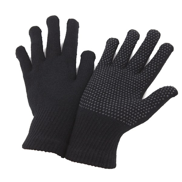 FLOSO Unisex Magic Handskar Med Grepp En Storlek Svart Black One Size