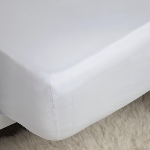 Belledorm 200 trådar percale djup bäddlakan White Double