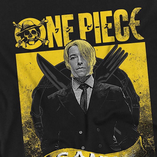 One Piece Herr Sanji Etsad T-Shirt M Svart Black M