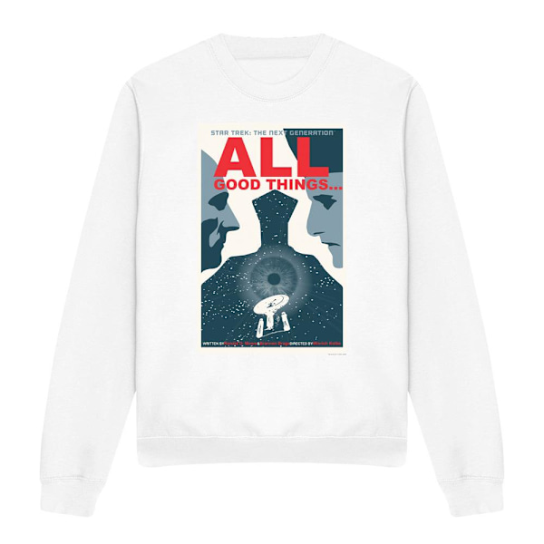 Star Trek Unisex Vuxen The Next Generation Säsong 7 Avsnitt 25 White M