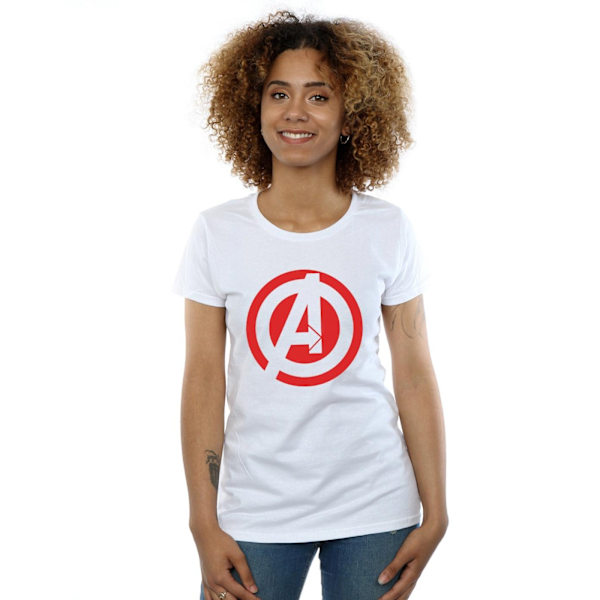 Marvel Womens/Ladies Avengers Assemble Solid A Logo Bomull T-Sh White M