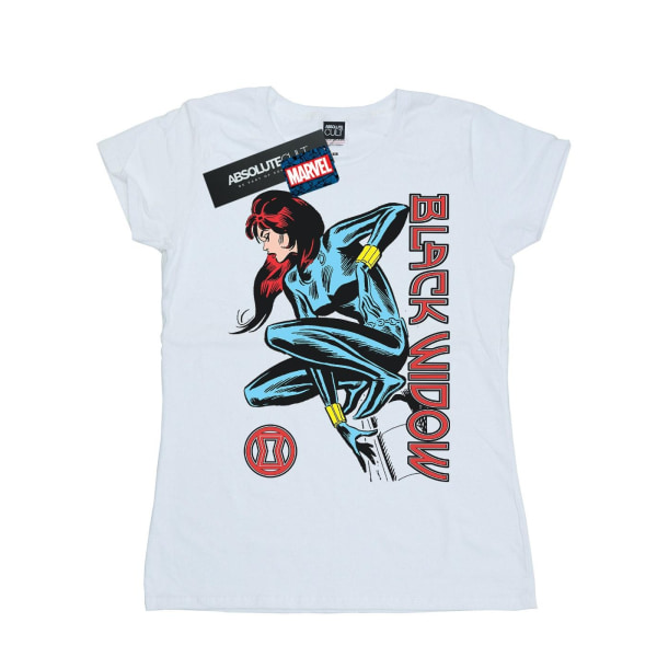 Marvel Womens/Ladies Black Widow In Action T-shirt i bomull L Whi White L