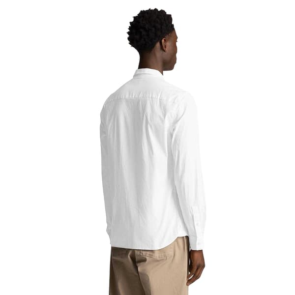 Lyle & Scott Herr Poplin Button-Down Skjorta M Vit White M