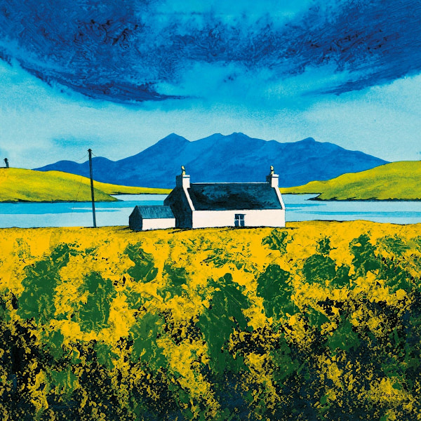 Anthony Barber Loch Erisort - Spring Canvas Print 40cm x 40cm G Green/Blue 40cm x 40cm