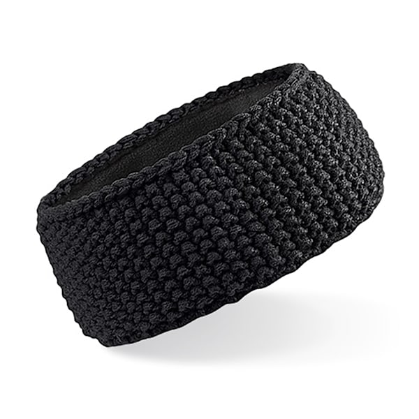 Beechfield Unisex Vinter Slopeside Våffelpannband En Storlek Bla Black One Size