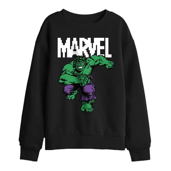 Hulk Barn/Barn Pixel Tröja 9-11 År Svart Black 9-11 Years