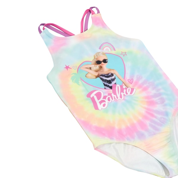 Barbie Girls Tie Dye One Piece Swimsuit 9-10 År Rosa/Blå/Gul Pink/Blue/Yellow 9-10 Years