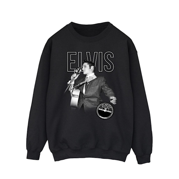 Elvis Herr Logo Porträtt Sweatshirt 4XL Svart Black 4XL