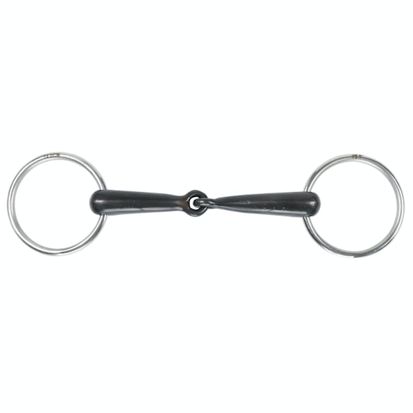 Shires Sweet Iron Hollow Mouth Häst Lös Ring Snaffle Bett 6in Black 6in