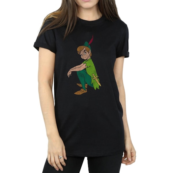 Peter Pan Dam/Dam Classic Cotton Boyfriend T-Shirt L Svart Black L