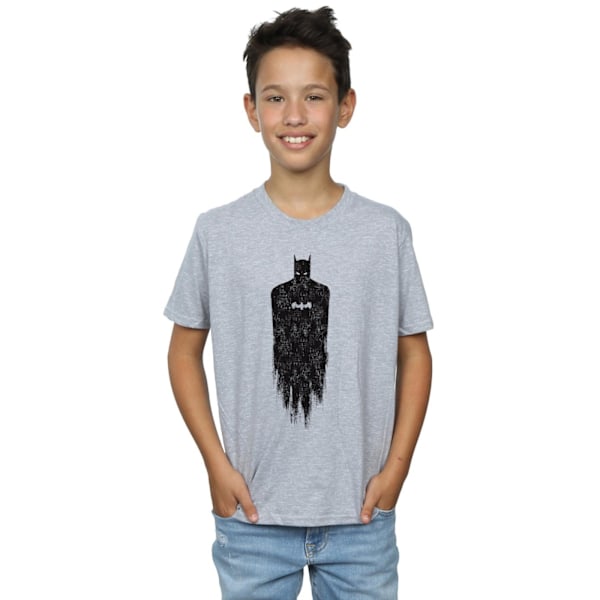 DC Comics Boys Batman Borstad T-shirt 9-11 år Sports Grey Sports Grey 9-11 Years