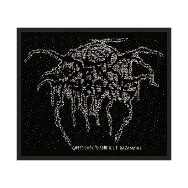 Darkthrone Lurex Woven Logo Patch One Size Svart/Grå Black/Grey One Size
