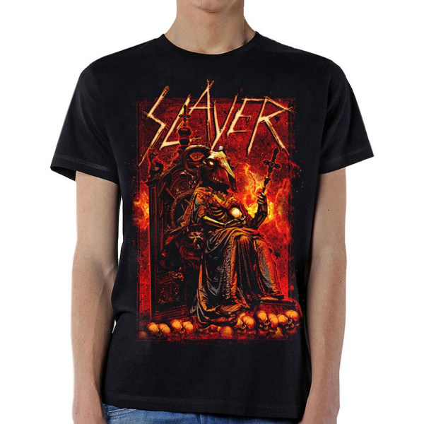 Slayer unisex vuxen getskalle T-shirt M Svart Black M