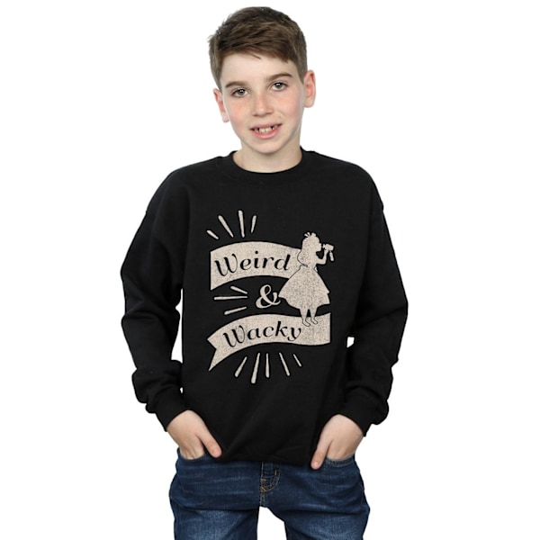 Disney Boys Alice In Wonderland Weird And Wacky Sweatshirt 5-6 Black 5-6 Years