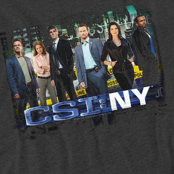 CSI: NY Unisex Vuxen Cast T-Shirt XXL Kolgrå Charcoal XXL