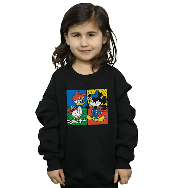 Disney Girls Mickey Mouse Donald Kläder Swap Sweatshirt 5-6 År Black 5-6 Years