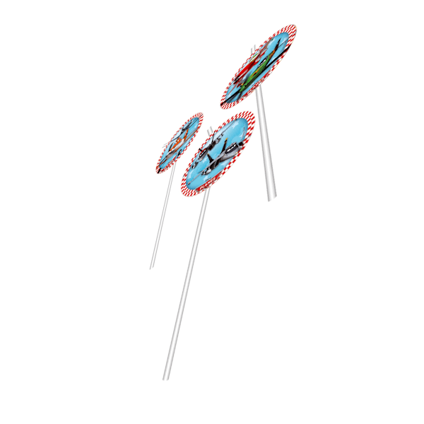 Disney Planes Sugrör Med Dekal (6-pack) One Size Clear/Multi Clear/Multicoloured One Size