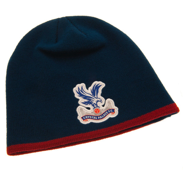 Crystal Palace FC Crest Beanie One Size Marinblå/Röd Navy Blue/Red One Size