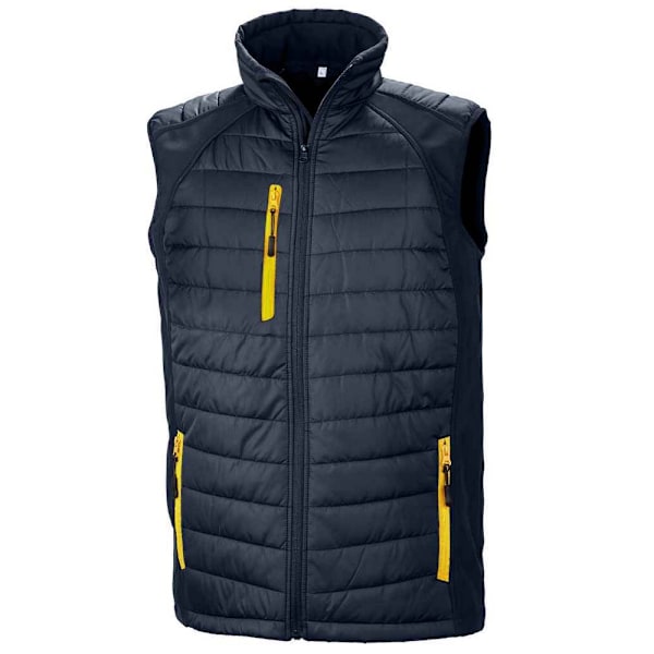 Result Genuine Recycled Unisex Adult Compass Softshell Padded G Navy/Yellow 4XL
