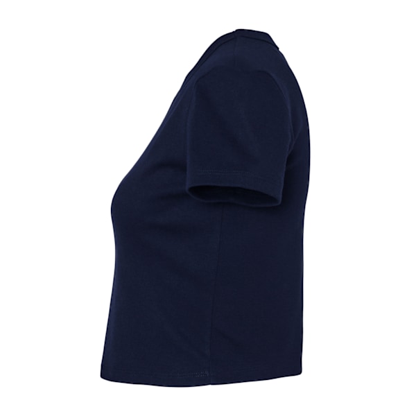 Bella + Canvas Dam/Damer Micro-Rib Crop Top M Solid Navy Bl Solid Navy Blend M