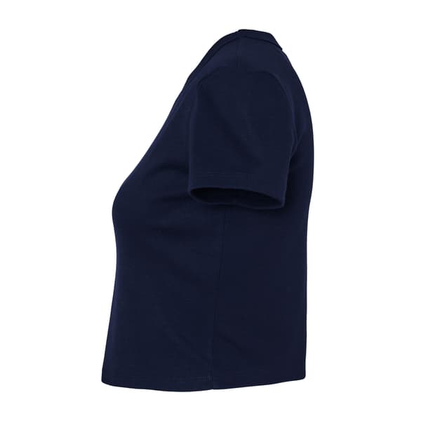 Bella + Canvas Dam Micro-Rib Crop Top XS Solid Navy B Solid Navy Blend XS