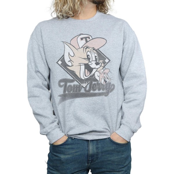 Tom And Jerry Herr Basebollkeps Sweatshirt 3XL Sports Grey Sports Grey 3XL