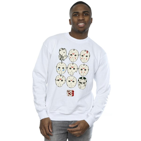 Fredagen den 13:e Herr Jason Masker Sweatshirt M Vit White M