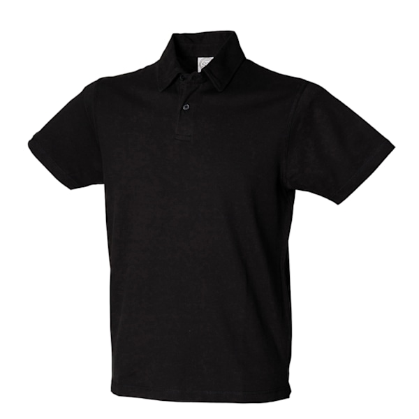 Skinni Fit Herr Pique Stretch Poloshirt M Svart Black M