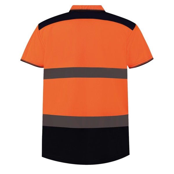 Yoko Mens Two Tone Hi-Vis Polo Shirt 3XL Orange/Navy Orange/Navy 3XL