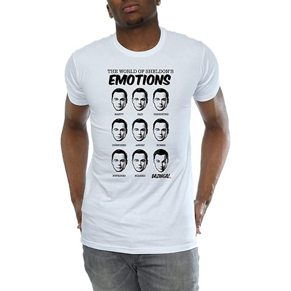 The Big Bang Theory Herr Emotioner Sheldon Bomull T-shirt S Vit White S