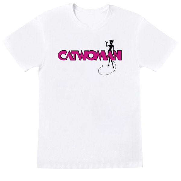 DC Comics Girls Batman Catwoman Logo Bomull T-shirt 5-6 år W White 5-6 Years