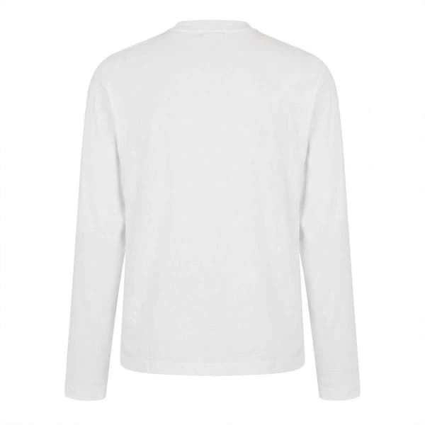 Off White Lättvikts Långärmad T-shirt för Herr L Vit White L