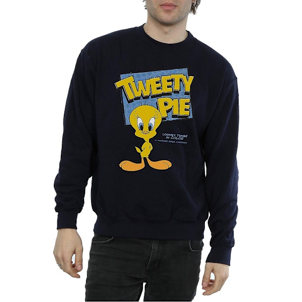 Looney Tunes Klassisk Tweety Bomullströja M Marinblå Navy Blue M