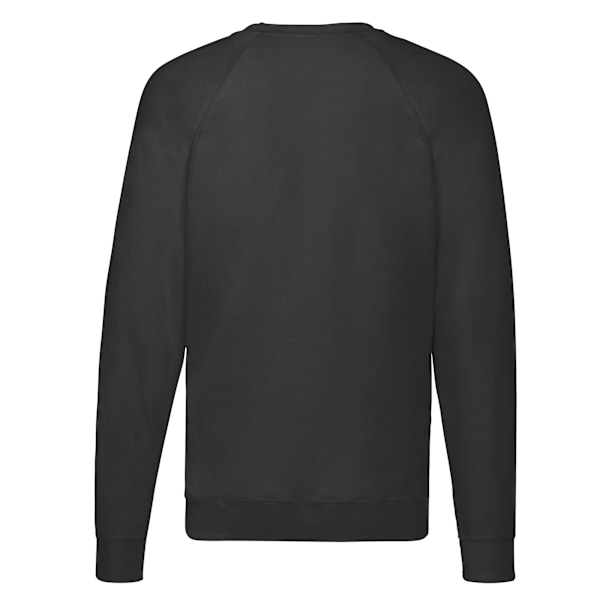 Fruit of the Loom Unisex Adult Lightweight Raglan Sweatshirt L Black L