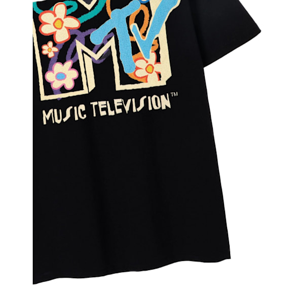 MTV Unisex Flowers T-shirt L Svart Black L