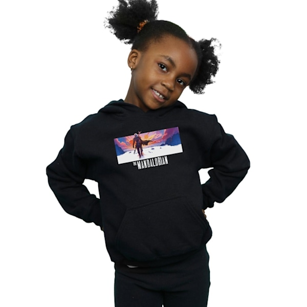 Star Wars Girls The Mandalorian Landscape Hoodie 3-4 år Svart Black 3-4 Years