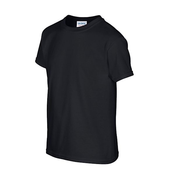 Gildan T-shirt i Tjock Bomull för Barn/Ungdomar XS Svart Black XS