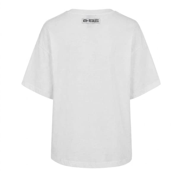 4th & Reckless Dam/Dam Regular T-shirt 10 UK Vit White 10 UK