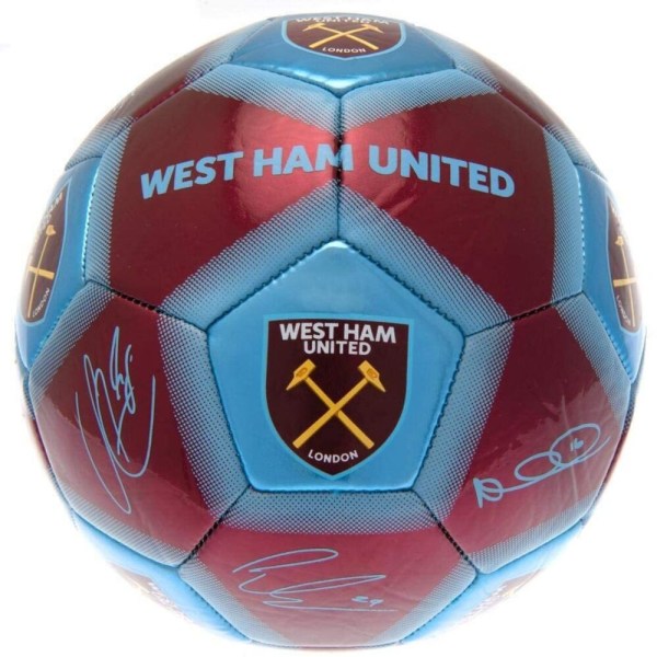 West Ham United FC Signature Football 5 Claret Red/Sky Blue Claret Red/Sky Blue 5