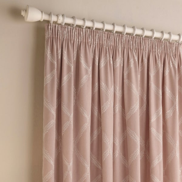 Paoletti Olivia Pencil Pleat Gardiner 66in x 90in Blush Red Blush Red 66in x 90in