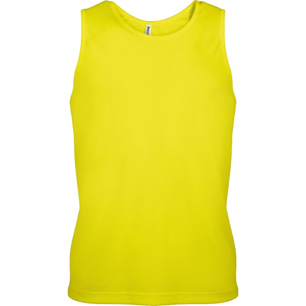 Kariban Proact herr ärmlös sportträningsväst S fluorescerande Fluorescent Yellow S