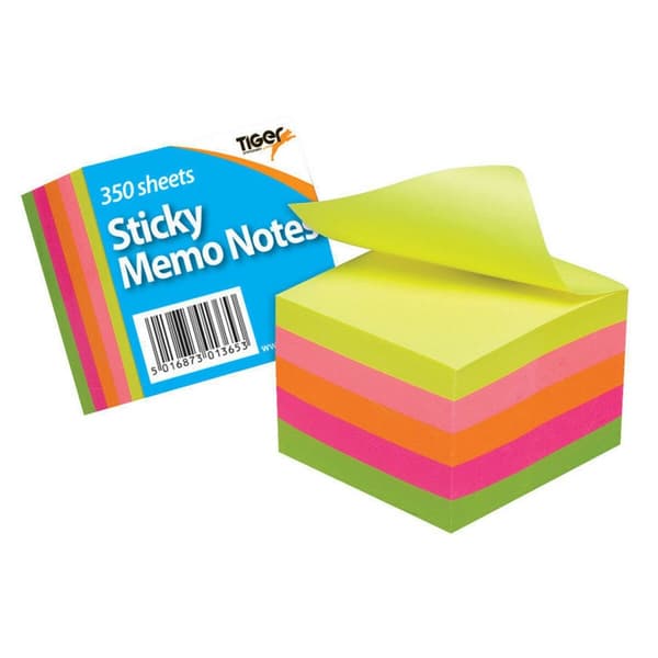 Tiger Stationery Sticky Notes En Storlek Flerfärgad Multicoloured One Size
