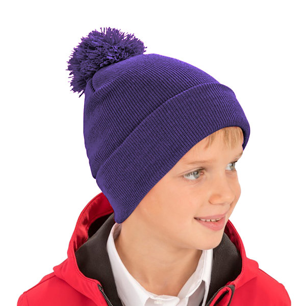 Result Dam/Kvinnors Vinter Essentials Pom Pom Mössa En Storlek Purple One Size