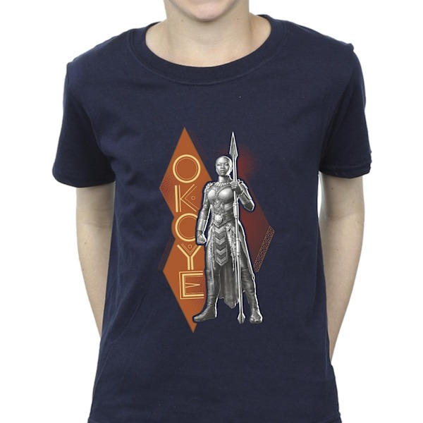 Marvel Boys Wakanda Forever Okoye Stance T-Shirt 9-11 År Marinblå Navy Blue 9-11 Years